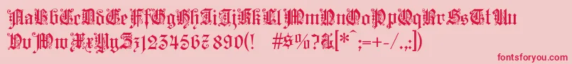 KAISG    Font – Red Fonts on Pink Background
