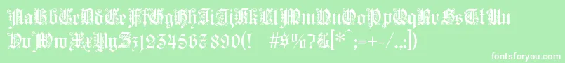 フォントKAISG    – 緑の背景に白い文字