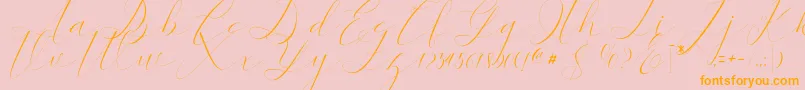 kaitlyne Font – Orange Fonts on Pink Background