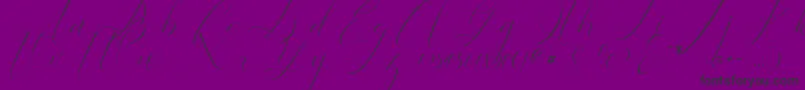 kaitlyne-Schriftart – Schwarze Schriften auf violettem Hintergrund