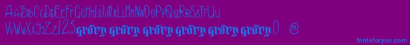 Kakara Demo Version Font – Blue Fonts on Purple Background
