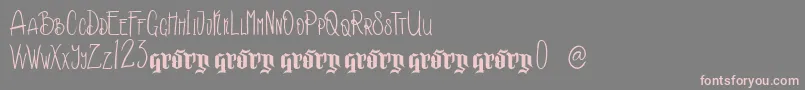 Kakara Demo Version Font – Pink Fonts on Gray Background