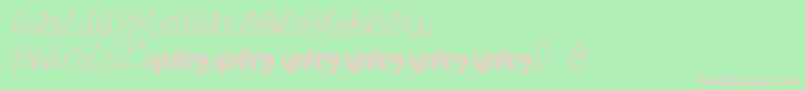 Kakara Demo Version Font – Pink Fonts on Green Background