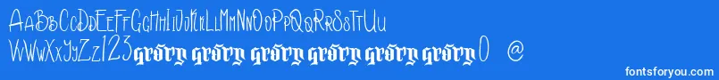Kakara Demo Version Font – White Fonts on Blue Background