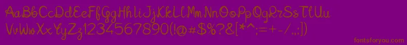 Шрифт Kalamian01 – коричневые шрифты на фиолетовом фоне