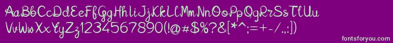 Kalamian01 Font – Green Fonts on Purple Background