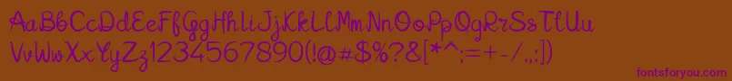 Kalamian01 Font – Purple Fonts on Brown Background