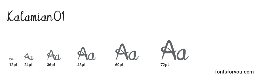 Kalamian01 Font Sizes