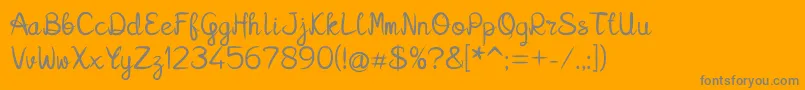 Kalamian01 Font – Gray Fonts on Orange Background
