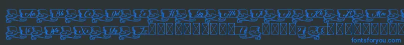 Kaldevaderibbon Font – Blue Fonts on Black Background