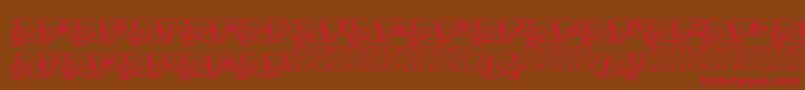 Kaldevaderibbon Font – Red Fonts on Brown Background