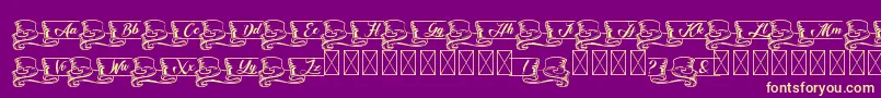 Kaldevaderibbon Font – Yellow Fonts on Purple Background