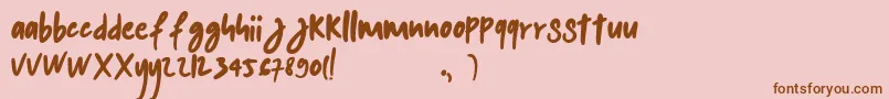 kalem Font – Brown Fonts on Pink Background