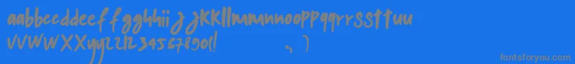 kalem Font – Gray Fonts on Blue Background