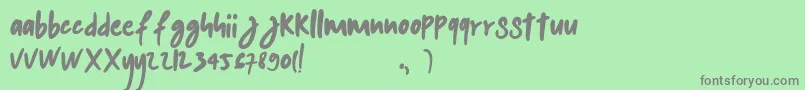 kalem Font – Gray Fonts on Green Background