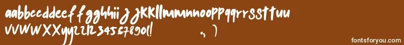 kalem Font – White Fonts on Brown Background