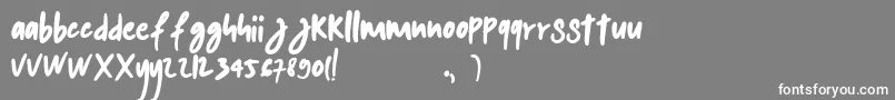 kalem Font – White Fonts on Gray Background