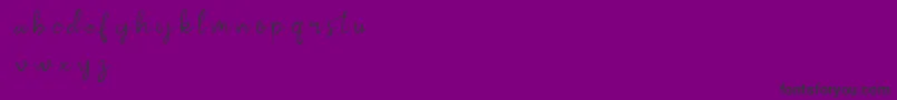 kalila script demo-Schriftart – Schwarze Schriften auf violettem Hintergrund