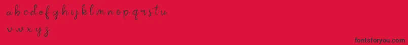 kalila script demo Font – Black Fonts on Red Background