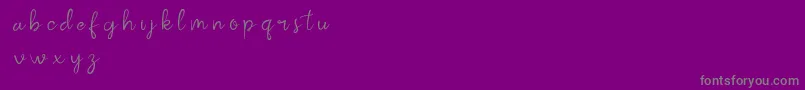 kalila script demo-Schriftart – Graue Schriften auf violettem Hintergrund