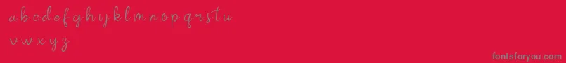 kalila script demo Font – Gray Fonts on Red Background