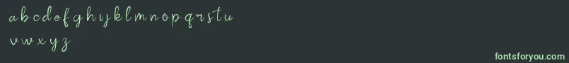 kalila script demo Font – Green Fonts on Black Background