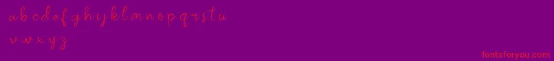 kalila script demo Font – Red Fonts on Purple Background