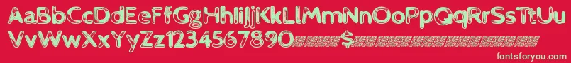 Neontech Font – Green Fonts on Red Background