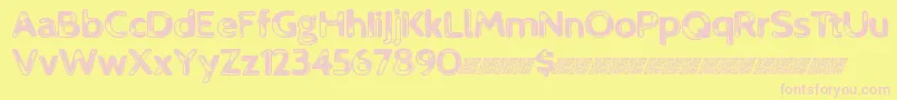 Czcionka Neontech – różowe czcionki na żółtym tle