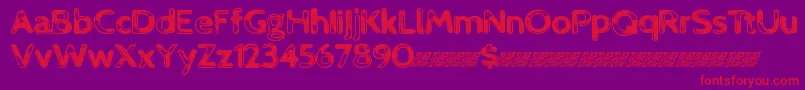 Neontech Font – Red Fonts on Purple Background