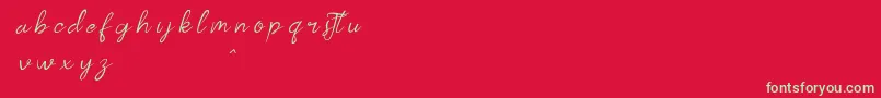 kalilademo Font – Green Fonts on Red Background