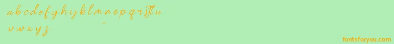 kalilademo Font – Orange Fonts on Green Background