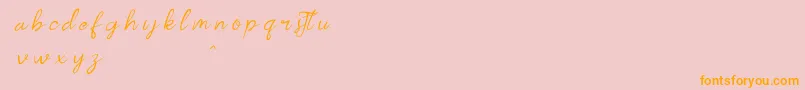 kalilademo Font – Orange Fonts on Pink Background