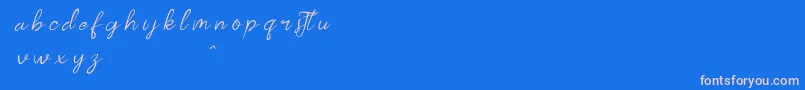 kalilademo Font – Pink Fonts on Blue Background