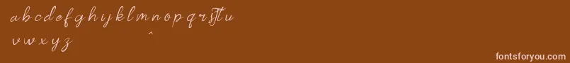 kalilademo Font – Pink Fonts on Brown Background