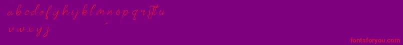 kalilademo Font – Red Fonts on Purple Background