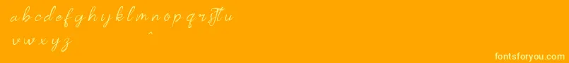 kalilademo Font – Yellow Fonts on Orange Background