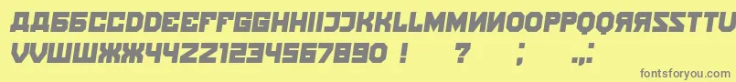 Fonte Kalinka Italic – fontes cinzas em um fundo amarelo