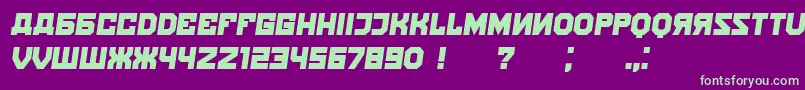 Kalinka Italic Font – Green Fonts on Purple Background