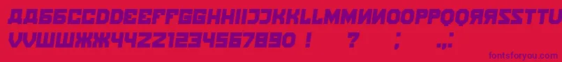 Kalinka Italic Font – Purple Fonts on Red Background