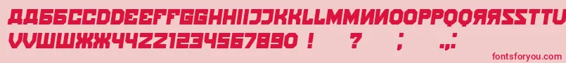 Kalinka Italic-fontti – punaiset fontit vaaleanpunaisella taustalla