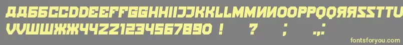 Kalinka Italic-Schriftart – Gelbe Schriften auf grauem Hintergrund