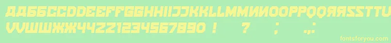 Kalinka Italic Font – Yellow Fonts on Green Background