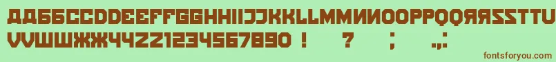 Kalinka Font – Brown Fonts on Green Background