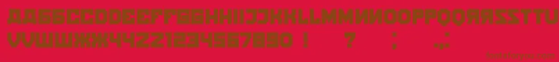 Police Kalinka – polices brunes sur fond rouge