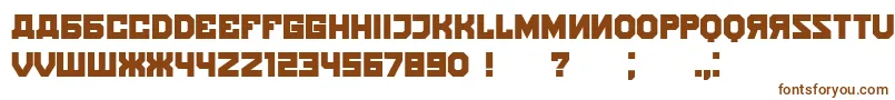 フォントKalinka – 白い背景に茶色のフォント