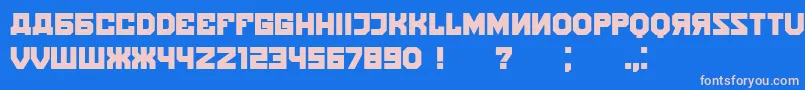 Kalinka Font – Pink Fonts on Blue Background