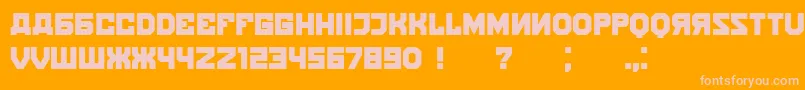 Kalinka-Schriftart – Rosa Schriften auf orangefarbenem Hintergrund