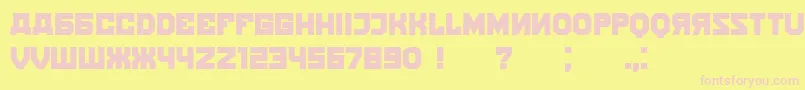 フォントKalinka – ピンクのフォント、黄色の背景