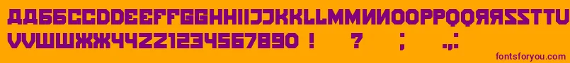 Kalinka Font – Purple Fonts on Orange Background